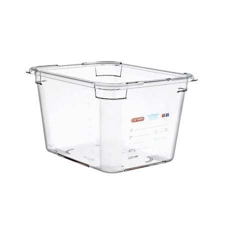 FOOD PAN PC GN1/2, 12qt TRANSPARENT, 12 3/4 X 10 3/8 X 8